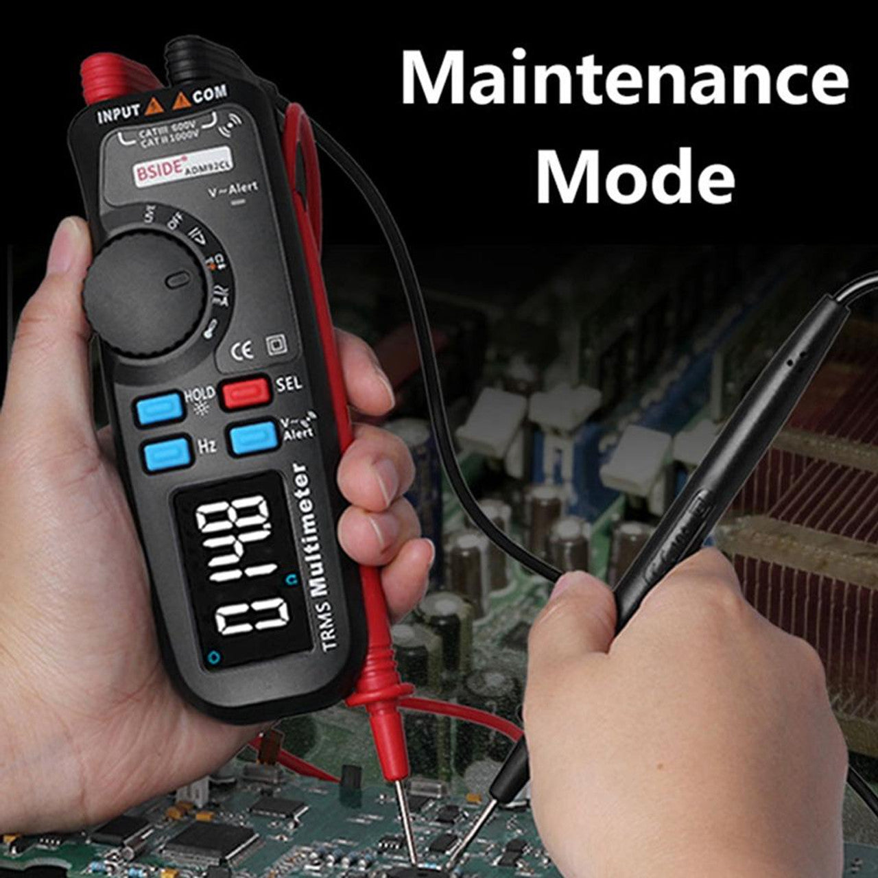 Digital Multimeter Color  Display Auto Range 6000 TRMS Tester with Live Wire Check Temp Hz ohm Diode Meter ADM92CL