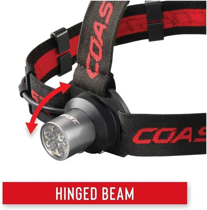 COAST® HL5 175 Lumen Utility LED Headlamp with Hinged Beam Adjustment and Hard Hat Compatibility, black