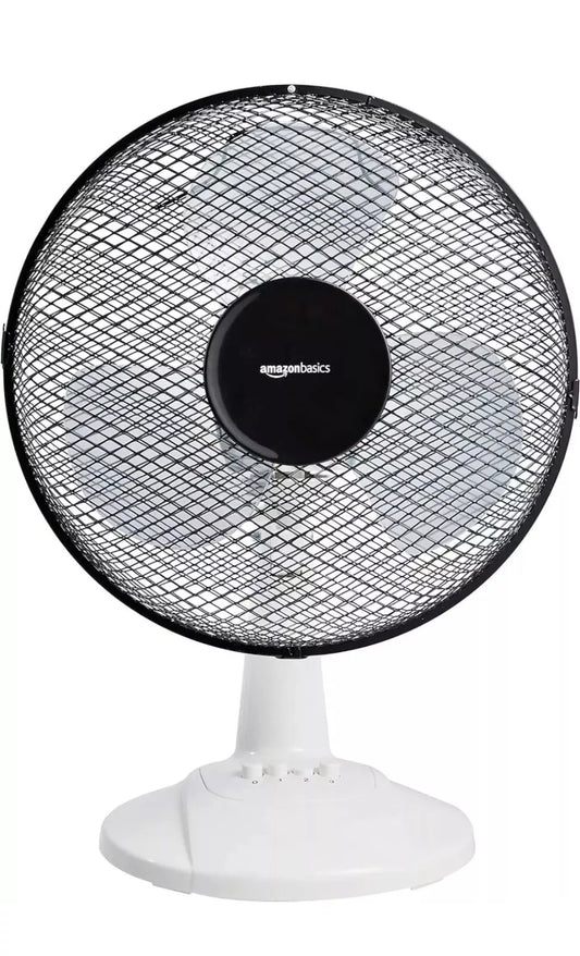 Amazon Basics 3-Speed Oscillating 20 inch Table Desk Fan with Tiltable Head, 40