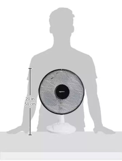 Amazon Basics 3-Speed Oscillating 20 inch Table Desk Fan with Tiltable Head, 40